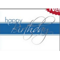 White & Blue Happy Birthday Everyday Greeting Card (5"x7")